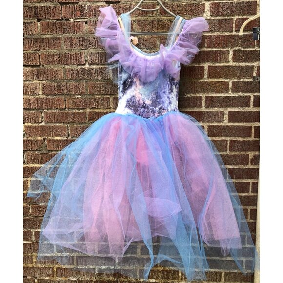 Curtain Call Dance Costume Ballet Tutu Size AME Adult Medium Pink Blue Roses - Picture 6 of 8